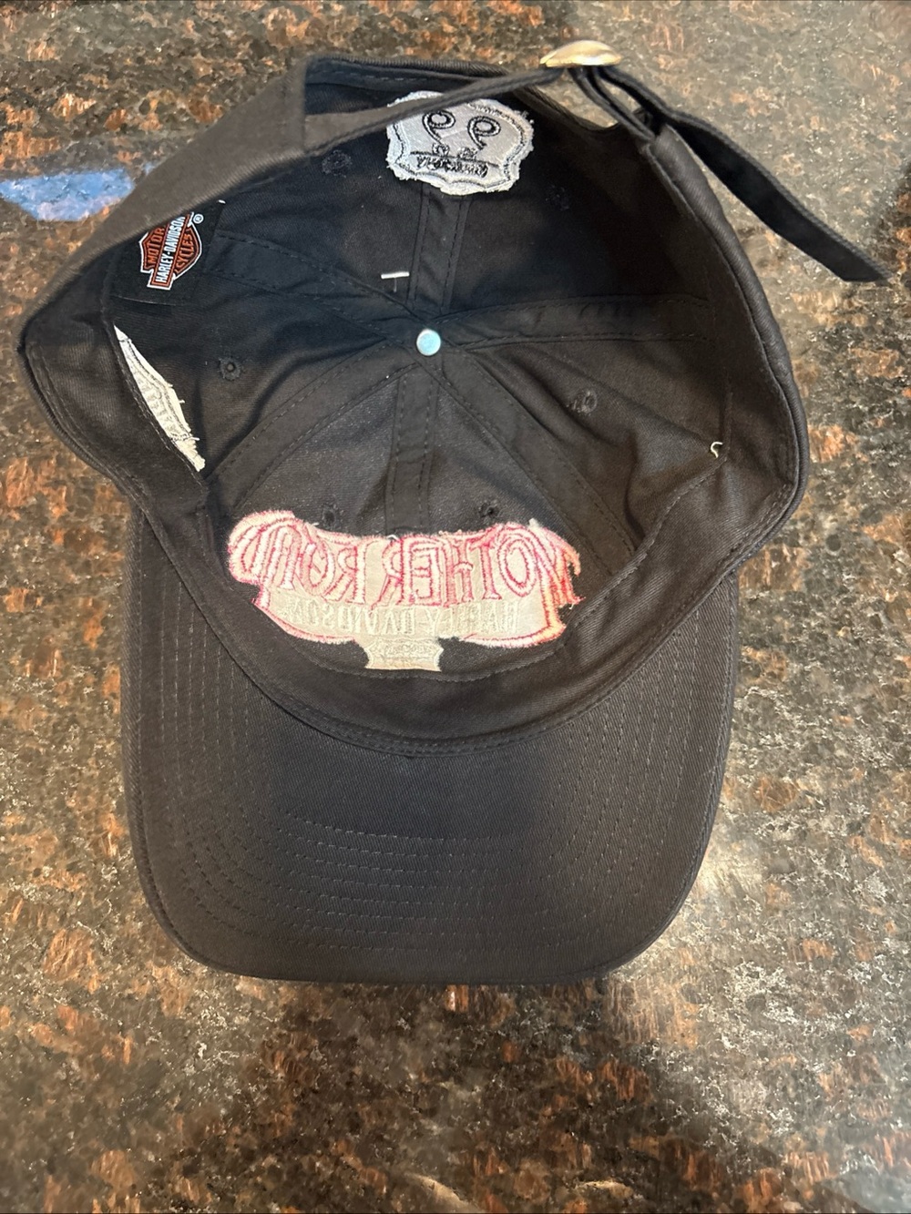 Harley-Davidson Black Baseball Cap with Pink Mother Road Embroidery - Picture 6 of 7